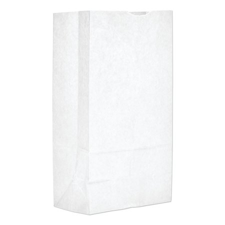 GENERAL Paper Bags, 40 lbs Cap., #12, 7.06"w x 4.5"d x 13.75"h, White, PK500 51032